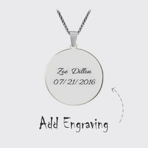 UnusualStandout #16 Personalized Photo Round-Shaped Necklace - Titanium Steel