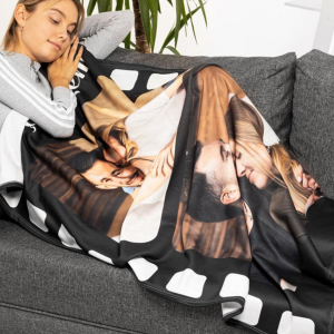 UnusualStandout #469 Custom Film Couple Photo Blanket