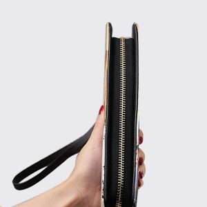 UnusualStandout #503 Personalized Photo Genuine Leather Purse - Large