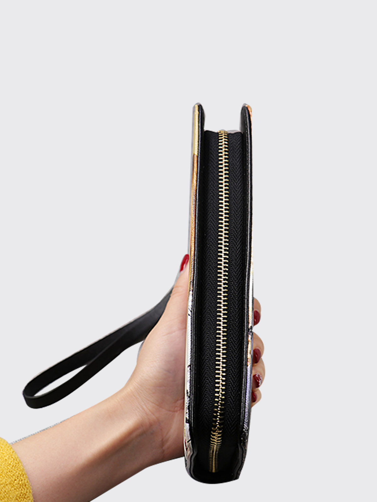 UnusualStandout #503 Personalized Photo Genuine Leather Purse - Large