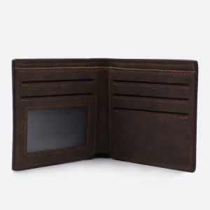 UnusualStandout #516 Personalized Photo Men's Wallet Dark Brown with Name