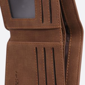 UnusualStandout #524 Personalized Photo Men's Wallet Light Brown