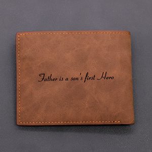 UnusualStandout #530 Personalized men's waterproof photo wallet soft leather