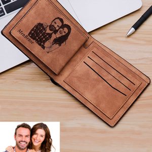 UnusualStandout #533 Personalized Photo Men's Waterproof Trifold Wallet