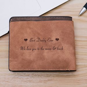 UnusualStandout #533 Personalized Photo Men's Waterproof Trifold Wallet