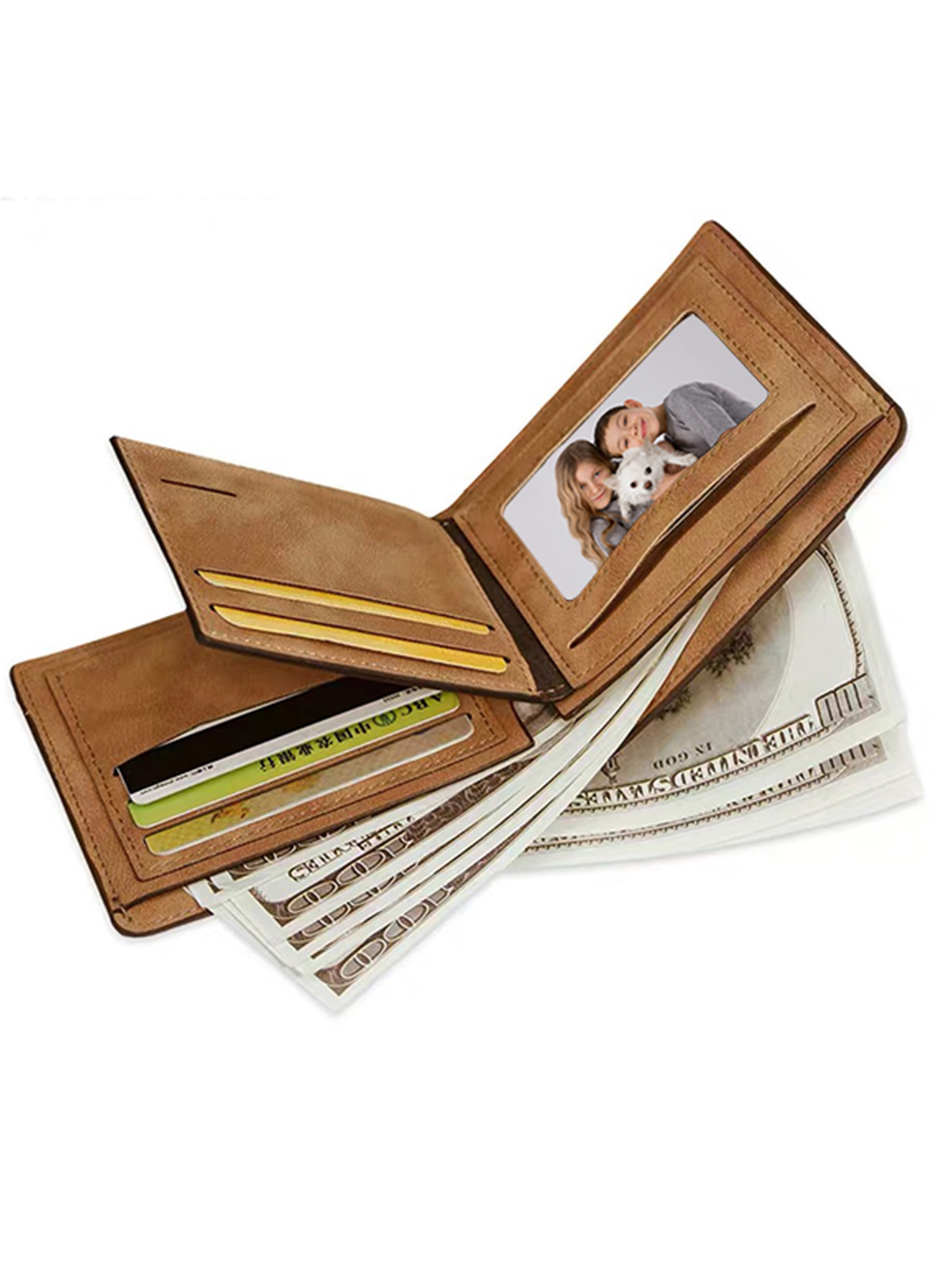 UnusualStandout #533 Personalized Photo Men's Waterproof Trifold Wallet
