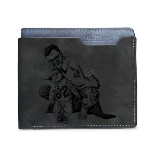 UnusualStandout #533 Personalized Photo Men's Waterproof Trifold Wallet
