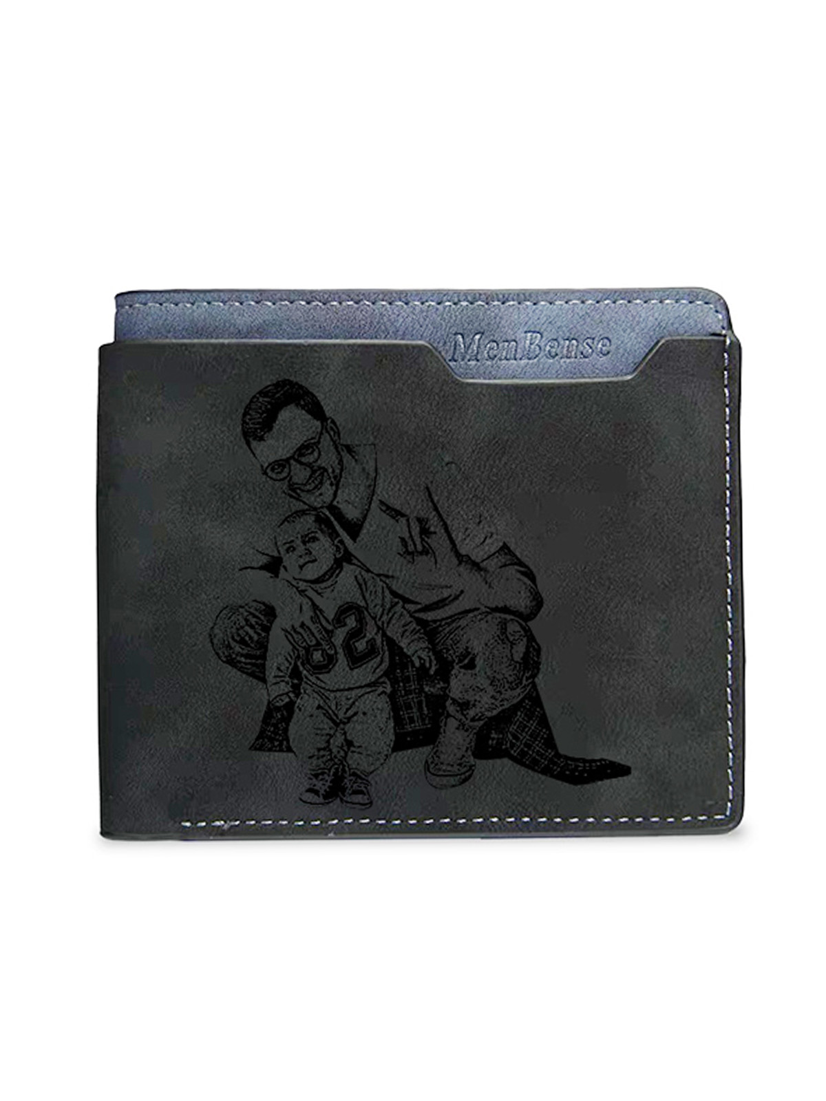 UnusualStandout #533 Personalized Photo Men's Waterproof Trifold Wallet