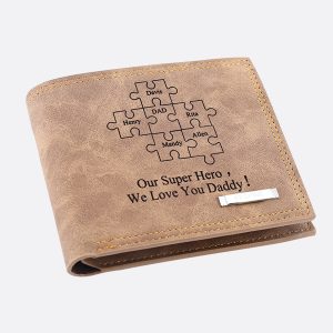 UnusualStandout #554 Custom Puzzle Leather Tri-fold Wallet
