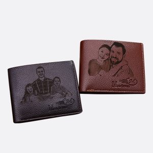 UnusualStandout #560 Custom Soft Leather Horizontal Photo Men's Wallet