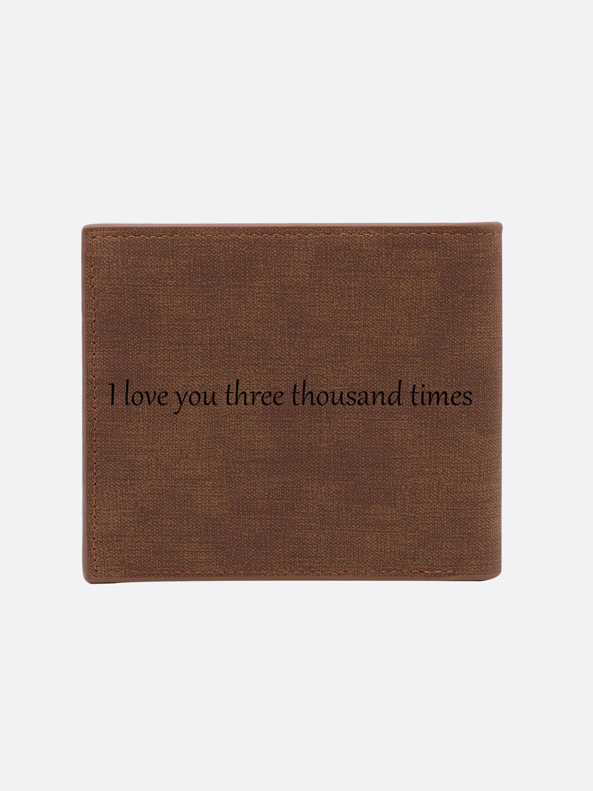 UnusualStandout #573 Personalized Name Men's Wallet Light Brown