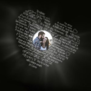 UnusualStandout #611 Personalized Heart Photo Projection Keychain