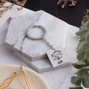 UnusualStandout #618 Personalized Memorial Pet Loss Key Chain Keepsake Gift