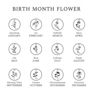 UnusualStandout #625 Personalized Birthflower Birthstone Keychain