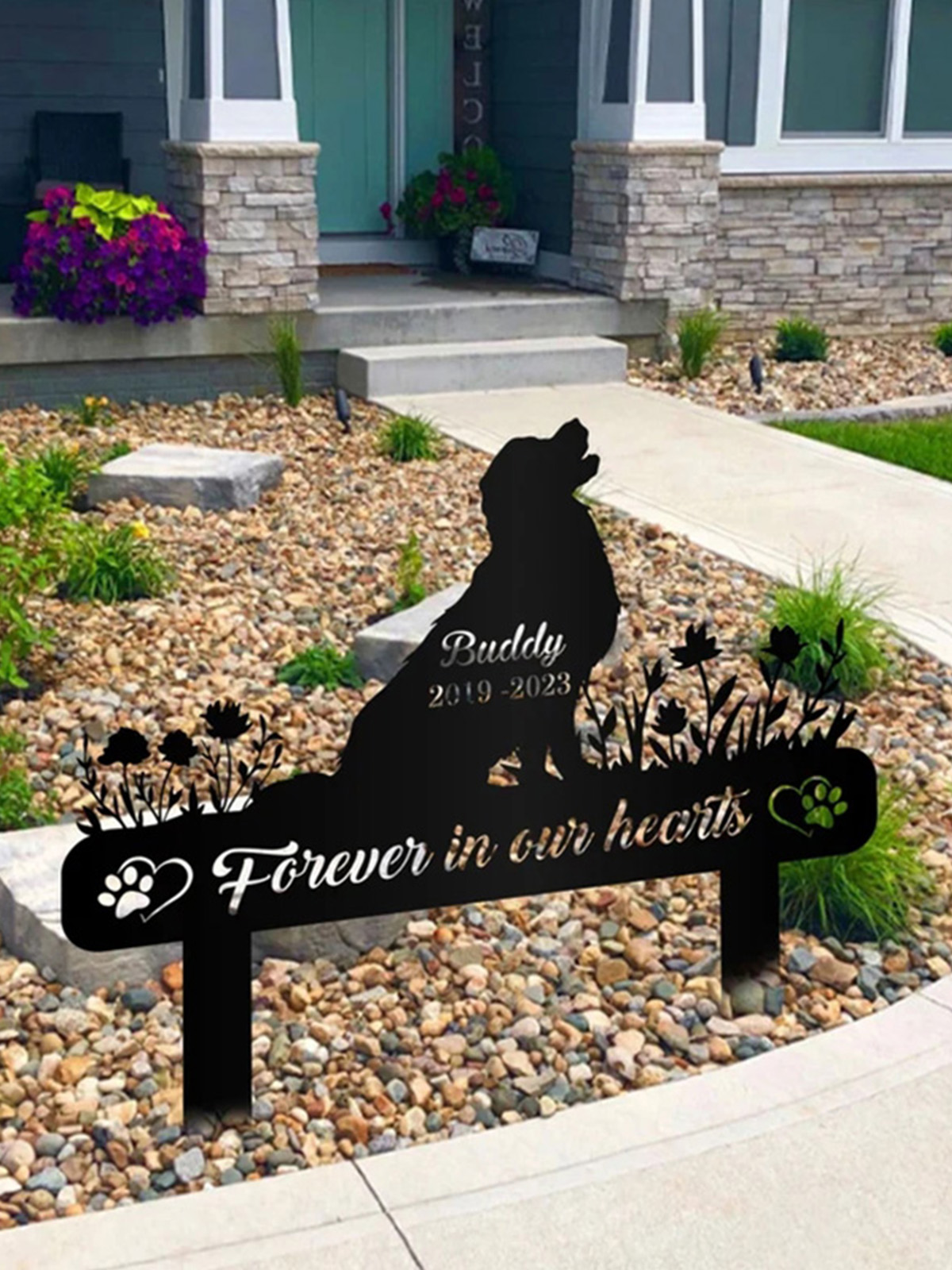 UnusualStandout #709 Personalized Pet Memorial Garden Sign