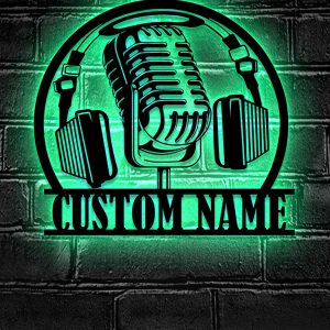 UnusualStandout #713 Personalized Music Audio Studio Metal Wall Art LED Light