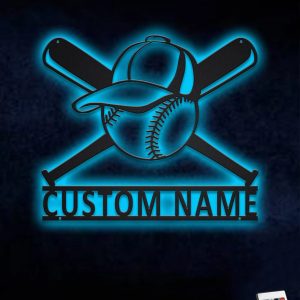 UnusualStandout #715 Personalized Baseball Player Name Sign
