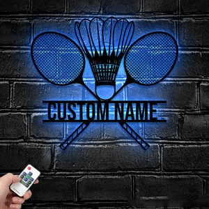 UnusualStandout #720 Personalized Badminton Racket Metal Logo Decoration