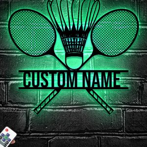 UnusualStandout #720 Personalized Badminton Racket Metal Logo Decoration
