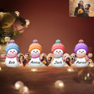 UnusualStandout #765 Personalized Photo Christmas Snowman Night Lights