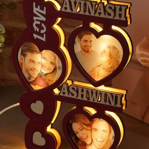 UnusualStandout #835 Personalized Love Photo Wood Lamp