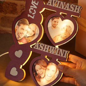 UnusualStandout #835 Personalized Love Photo Wood Lamp