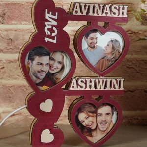 UnusualStandout #835 Personalized Love Photo Wood Lamp